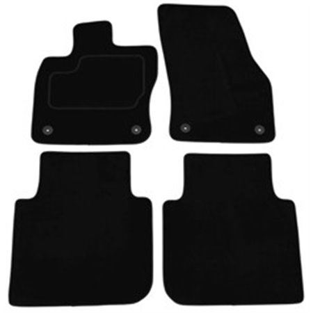 MAMMOOTH MMT A041 SET170 PRM 01 - Velourmattor (fram/bak, velour, set, 4 st, färg svart) passar: SEAT TARRACO 09.18- SUV