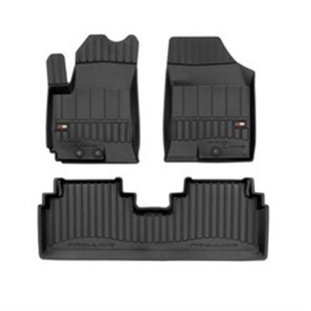 FROGUM FRG 3D409590 - Rubber mats proLine 3D (rubber / tpe, set, 3 pcs, colour black) fits: HYUNDAI IX20 11.10-07.19 Minivan