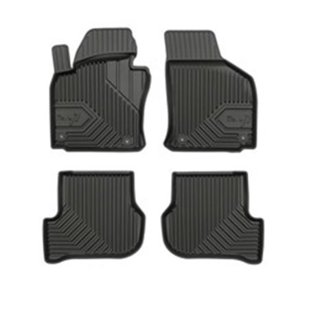 FROGUM FRG77407145 - Rubber mats No. 77 (front/rear, ultraflex dp, set, 4 pcs, colour black) fits: SKODA OCTAVIA II VW GOLF VI 