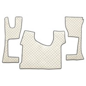 F-CORE FL34 CHAMP - Floor mat F-CORE, on the whole floor, quantity per set 3 szt. (material - eco-leather quilted, colour - cham