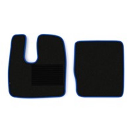 F-CORE MT04 BLUE - Floor mat F-CORE, driver + passenger, narrow cab M, L, XL, LX, XLX, quantity per set 2 szt. (material - velou