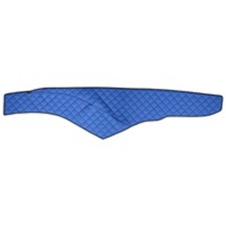 F-CORE FD04 BLUE - Dashboard mat (wide cabin 250 cm) blue, ECO-leather quilted, ECO-LEATHER Q fits: MERCEDES ACTROS MP4 / MP5 07