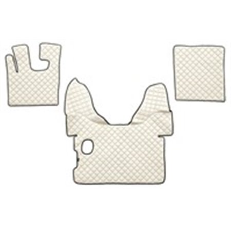 F-CORE FL01 CHAMP - Floor mat F-CORE, on the whole floor, quantity per set 3 szt. (material - eco-leather quilted, colour - cham