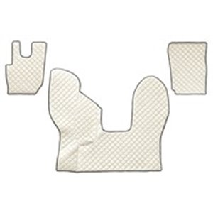 F-CORE FL39 CHAMP - Floor mat F-CORE, on the whole floor, quantity per set 3 szt. (material - eco-leather quilted, colour - cham
