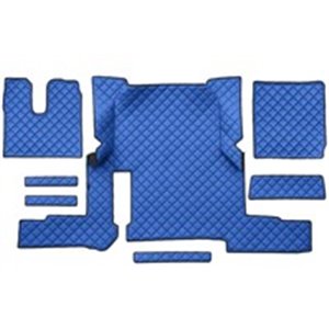 F-CORE FL50 BLUE - Floor mat F-CORE, on the whole floor, one drawer, quantity per set 7 szt. (material - eco-leather quilted, co