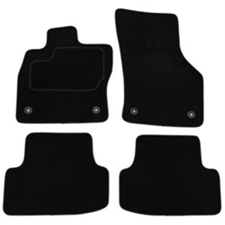 MMT A041 AUD93 PRM 01 Velour mats (front/rear, velours, set, 4 pcs, colour black) fits: