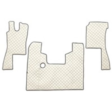 F-CORE FL18 CHAMP - Floor mat F-CORE, on the whole floor, quantity per set 3 szt. (material - eco-leather quilted, colour - cham
