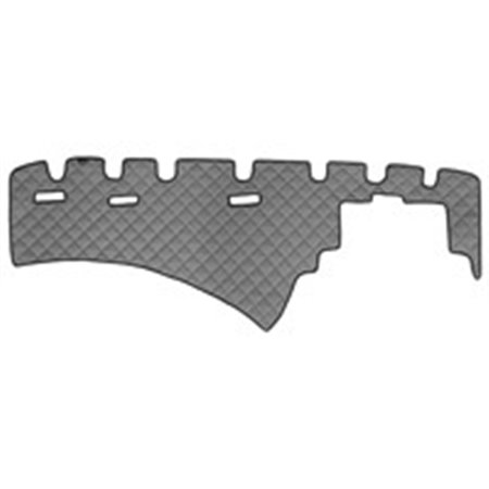 F-CORE FD07 GRAY - Dashboard mat grey, ECO-leather quilted, ECO-LEATHER Q fits: SCANIA L,P,G,R,S, P,G,R,T 03.04-