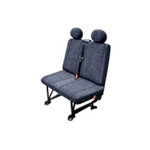 A cover designed for an integrated two-passenger seat. It is made from velour, in graphite and size M. It fits in: CITROEN Jumpy