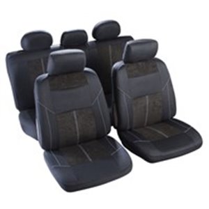MAMMOOTH MMT A048 191440 - Cover seats T2 (polyester, black, front/rear, front seats/rear seats, 5 headrest covers + 2 seat cove