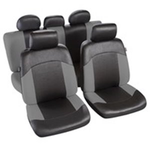 MMT A048 223250 Cover seats TS (polyester, black/grey, front/rear, front seats/re