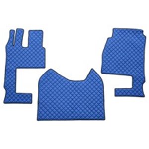 F-CORE FL04 BLUE - Floor mat F-CORE, convertible passenger seat, on the whole floor, quantity per set 3 szt. (material - eco-lea
