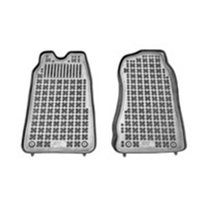 Set of rubber mats by Rezaw-Plastic, RP D 200613, 2 pieces (2 x front). Rubber car mats in black, made of synthetic rubber. Wear
