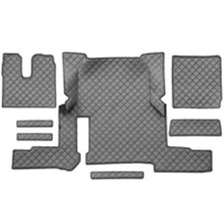F-CORE FL50 GRAY - Floor mat F-CORE, on the whole floor, one drawer, quantity per set 7 szt. (material - eco-leather quilted, co