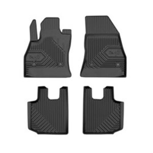 FROGUM FRG77409767 - Rubber mats No. 77 (front/rear, ultraflex dp, set, 4 pcs, colour black) fits: FIAT 500L 09.12-