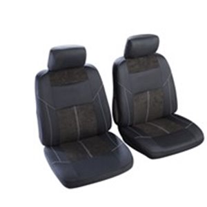 MMT A048 191430 Cover seats T1 (polyester, black, front, front seats, 2 headrest 