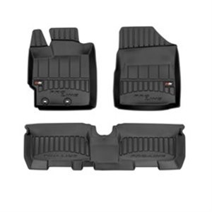 FROGUM FRG 3D408401 - Rubber mats proLine 3D (rubber / tpe, set, 3 pcs, colour black) fits: TOYOTA YARIS 08.05-12.14 Hatchback