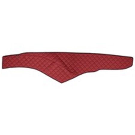 F-CORE FD04 RED - Dashboard mat (wide cabin 250 cm) red, ECO-leather quilted, ECO-LEATHER Q fits: MERCEDES ACTROS MP4 / MP5 07.1