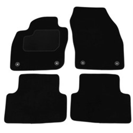 MMT A041 VW460 PRM 01 Velour mats (front/rear, velours, set, 4 pcs, colour black) fits: