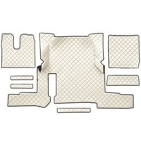F-CORE FL50 CHAMP - Floor mat F-CORE, on the whole floor, one drawer, quantity per set 7 szt. (material - eco-leather quilted, c