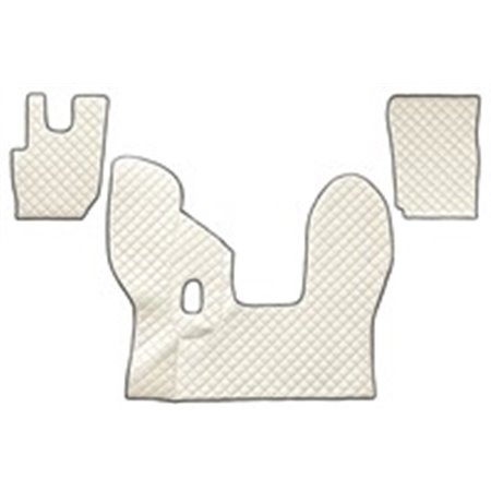 F-CORE FL40 CHAMP - Floor mat F-CORE, on the whole floor, quantity per set 3 szt. (material - eco-leather quilted, colour - cham