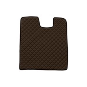F-CORE FZ04 BROWN - Floor mat F-CORE, for central tunnel, quantity per set 1 szt. (material - eco-leather quilted, colour - brow