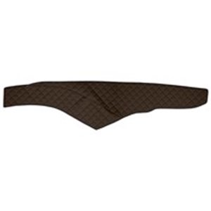 F-CORE FD04 BROWN Dashboard mat (wide cabin 250 cm) brown, ECO leather quilted, ECO