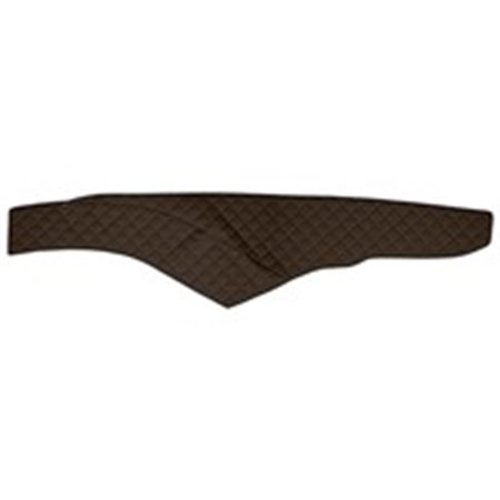 F-CORE FD04 BROWN - Dashboard mat (wide cabin 250 cm) brown, ECO-leather quilted, ECO-LEATHER Q fits: MERCEDES ACTROS MP4 / MP5 