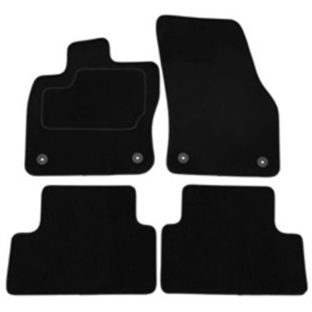 MMT A041 VW456 PRM 01 Velour mats (front/rear, velours, set, 4 pcs, colour black) fits: