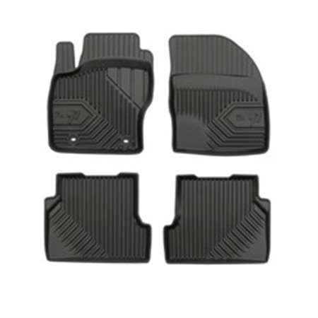 FROGUM FRG77407282 - Rubber mats No. 77 (front/rear, ultraflex dp, set, 4 pcs, colour black) fits: FORD FOCUS II FORD USA FOCUS