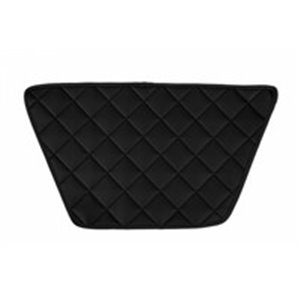 F-CORE FD02 BLACK - Dashboard mat black, ECO-leather quilted, ECO-LEATHER Q fits: DAF XF 105, XF 106 10.05-
