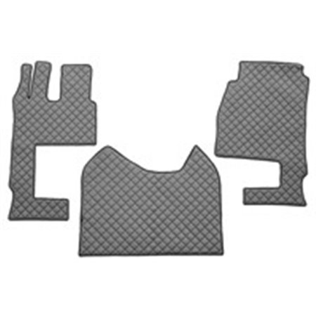 F-CORE FL04 GRAY - Floor mat F-CORE, convertible passenger seat, on the whole floor, quantity per set 3 szt. (material - eco-lea