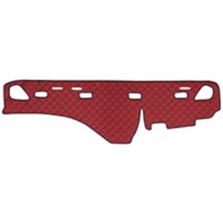 F-CORE FD03 RED Dashboard mat red, ECO leather quilted, ECO LEATHER Q fits: VOLVO