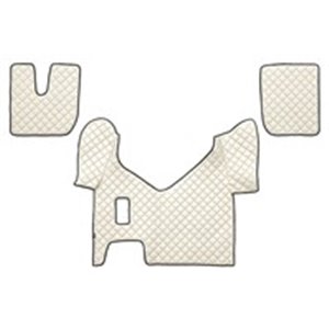 F-CORE FL28 CHAMP - Floor mat F-CORE, on the whole floor, quantity per set 3 szt. (material - eco-leather quilted, colour - cham