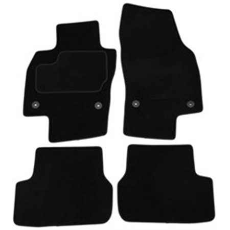 MMT A041 AUD61 PRM 01 Velour mats (front/rear, velours, set, 4 pcs, colour black) fits: