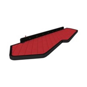 F-CORE FT09 RED - Cabin shelf (LED panel, white light; long, cabin, colour: red, series: ELEGANCE) fits: VOLVO FH II, FH16 II 03