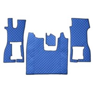 F-CORE FL36 BLUE - Floor mat F-CORE, convertible passenger seat, on the whole floor, quantity per set 4 szt. (material - eco-lea