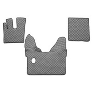 F-CORE FL26 GREY - Floor mat F-CORE, on the whole floor, quantity per set 3 szt. (material - eco-leather quilted, colour - grey,