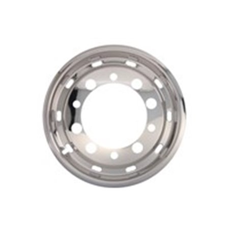 CLAMP CL22.5 ET120 - Wheel cap front, material: stainless steel,, number of holes: 10, rim diameter: 22,5inch, Flat (with holes)