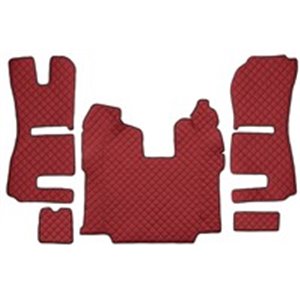 F-CORE FL54 RED - Floor mat F-CORE, on the whole floor, pneumatic passenger seat, quantity per set 5 szt. (material - eco-leathe