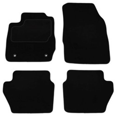 MAMMOOTH 2MMT A041 FOR91 PRM 01 - Velour mats (front/rear, velours, set, 4 pcs, colour black) fits: FORD FIESTA VII 05.17- Hatch