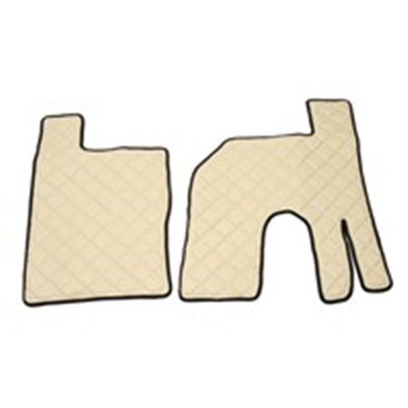 F-CORE FF08 CHAMP - Floor mat F-CORE, quantity per set 2 szt. (material - eco-leather, colour - champagne) fits: RVI T 01.13-