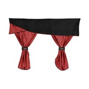 F-CORE FC04 RED Driver’s cab curtains (frills, front, rear, suede) ELEGANCE, quan