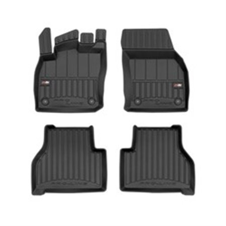 FROGUM FRG 3D426412 - Rubber mats proLine 3D (front/rear, rubber / tpe, set, 4 pcs, colour black) fits: VW CADDY IV/MINIVAN, CAD