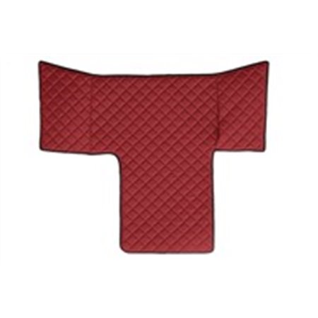 F-CORE RH41 RED - Floor mat F-CORE, cab L, for central tunnel, XL cabin, quantity per set 1 szt. (material - eco-leather quilted