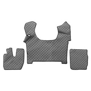 F-CORE FL64 GRAY - Floor mat F-CORE, on the whole floor, quantity per set 3 szt. (material - eco-leather quilted, colour - grey,