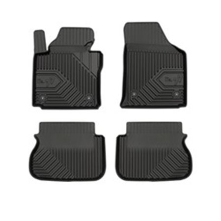 FROGUM FRG77407350 - Rubber mats No. 77 (front/rear, ultraflex dp, set, 4 pcs, colour black) fits: VW CADDY III, CADDY III/MINIV