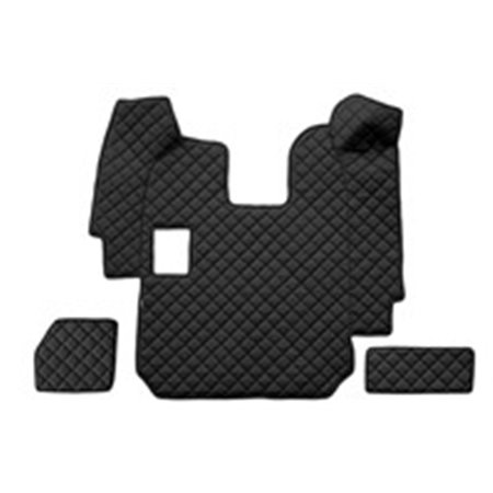 F-CORE RH11 BLACK - Floor mat F-CORE, for central tunnel, quantity per set 3 szt. (material - eco-leather quilted, colour - blac