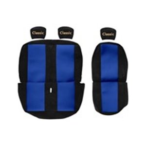 F-CORE RS01 BLUE Seat covers Classic (blue, 1+2) fits: RENAULT MASTER II 10.03 