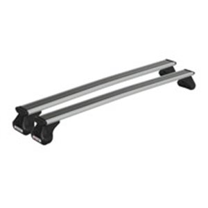 Aluminium roof racks (load bars). Each package contains one pair, 2 pieces of complete load bars with feet and with a T-track 20